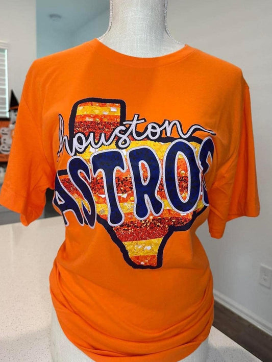 Astros Texas Glitter