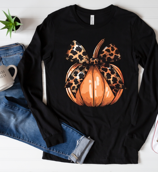 Leopard Bow Pumpkin