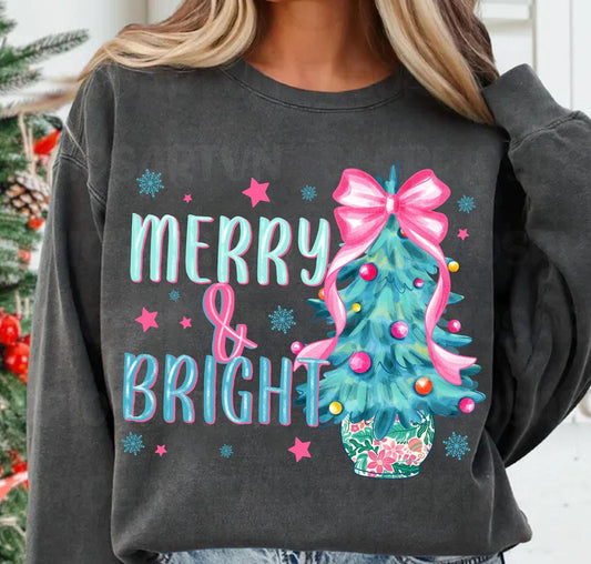 Merry and Bright Pink and blue